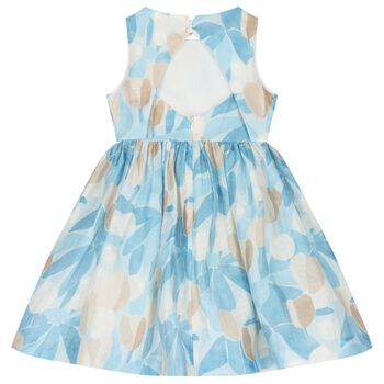 Girls Blue Floral Dress