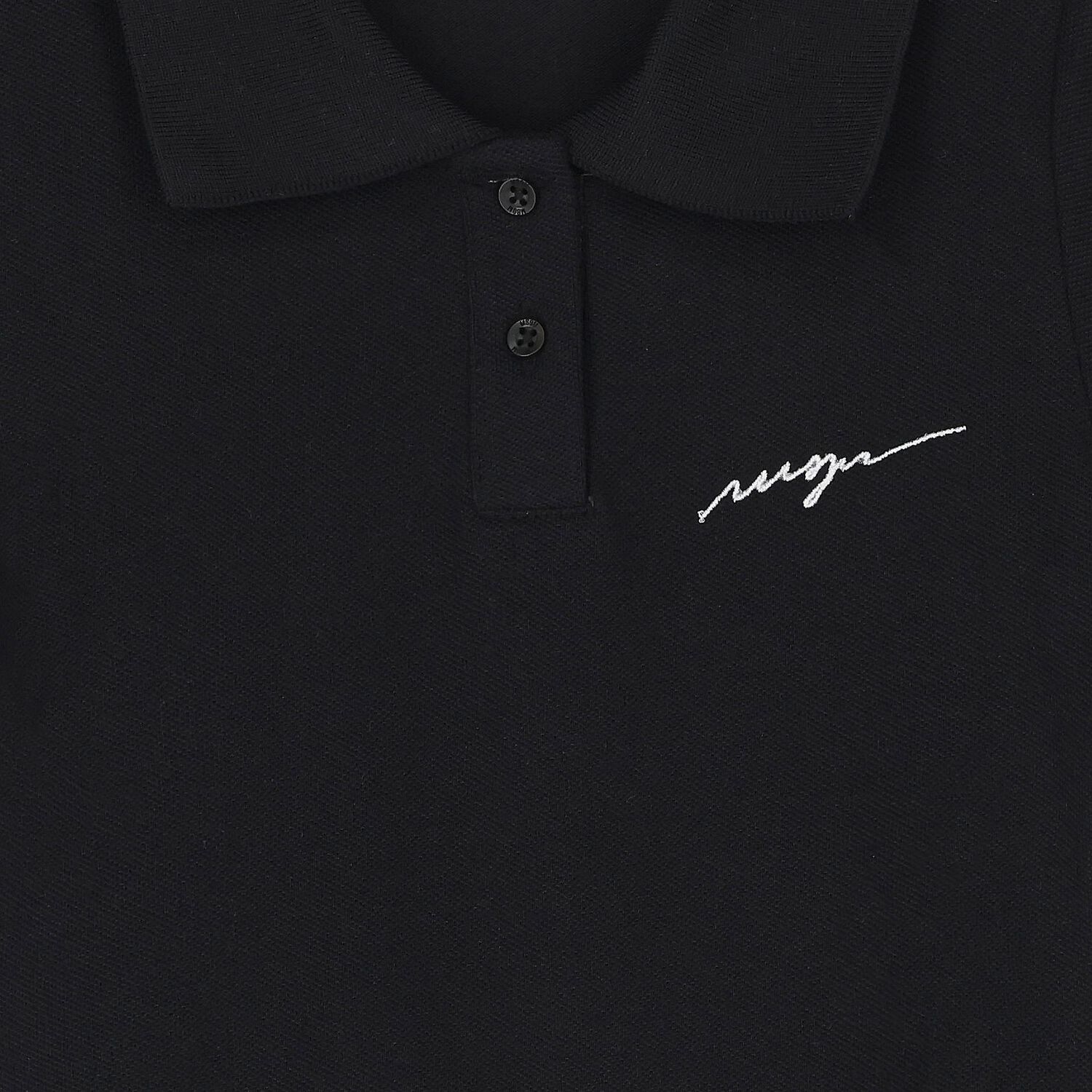 Girls Black Logo Dress, 2, hi-res