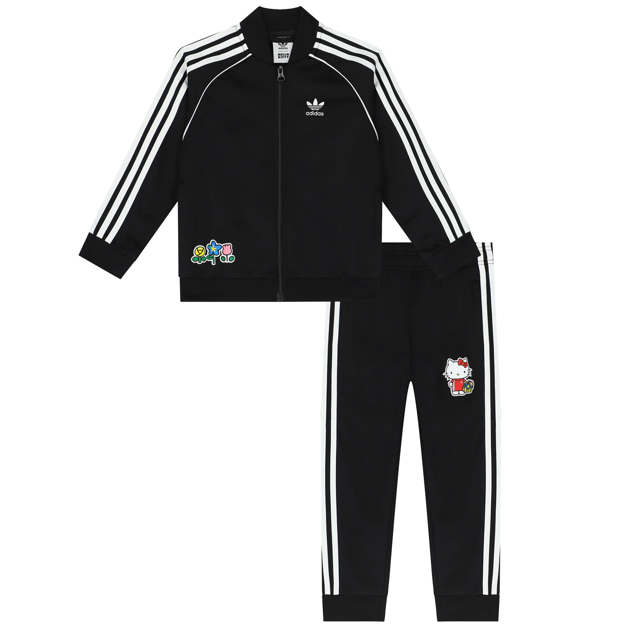 Adidas Kids Girls Black Hello Kitty Tracksuit Junior Couture UAE