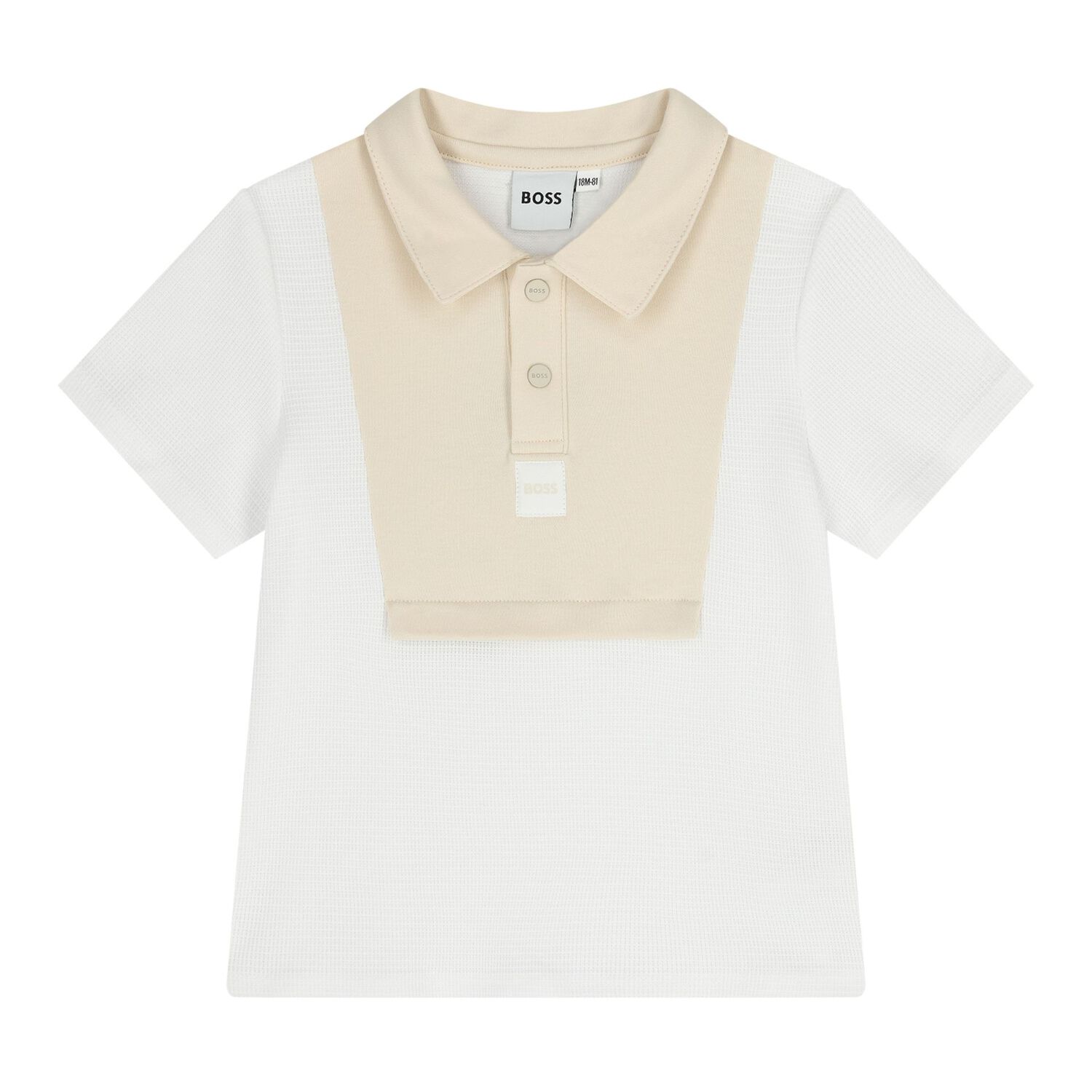 طقم شورت محبوك أبيض وبيج للأطفال الرضع, 1, hi-res