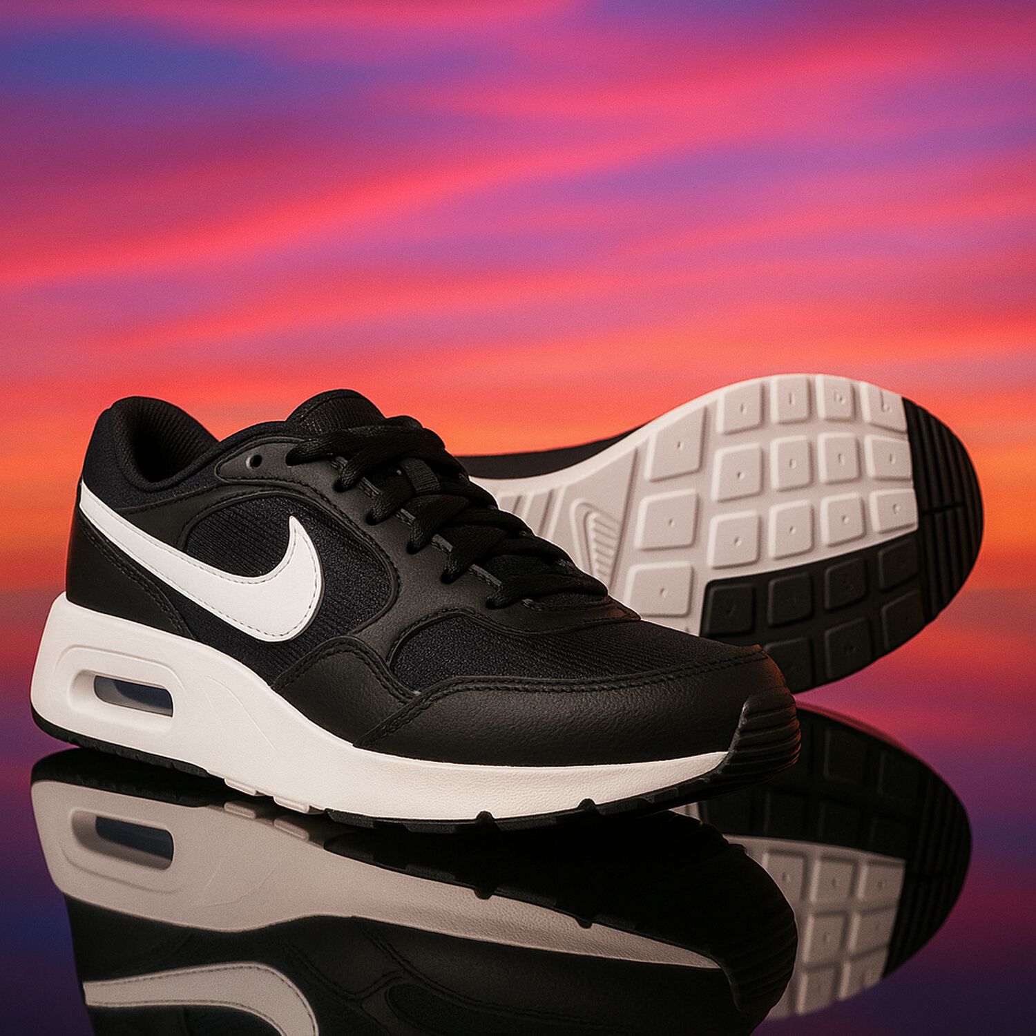 Black Nike Air Max Trainers, 1, hi-res image number null