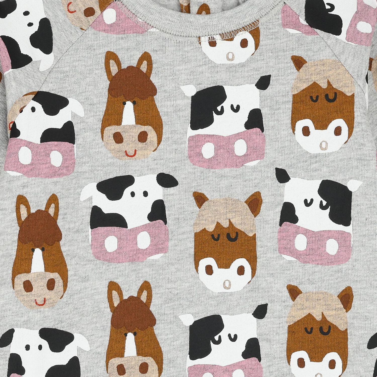 Younger Boys Grey Animals Sweatshirt, 1, hi-res image number null