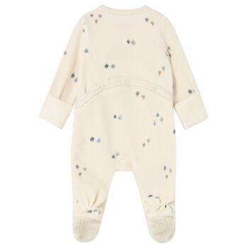 Beige Velour Babygrow