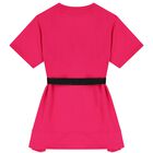 Girls Pink Logo Dress, 1, hi-res