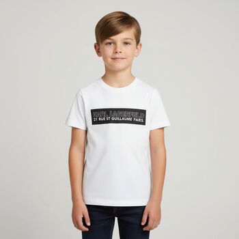 Boys White Logo T-Shirt