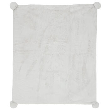 Grey & Ivory Faux Fur Baby Blanket