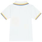 Boys White & Orange Logo Shorts Set, 1, hi-res