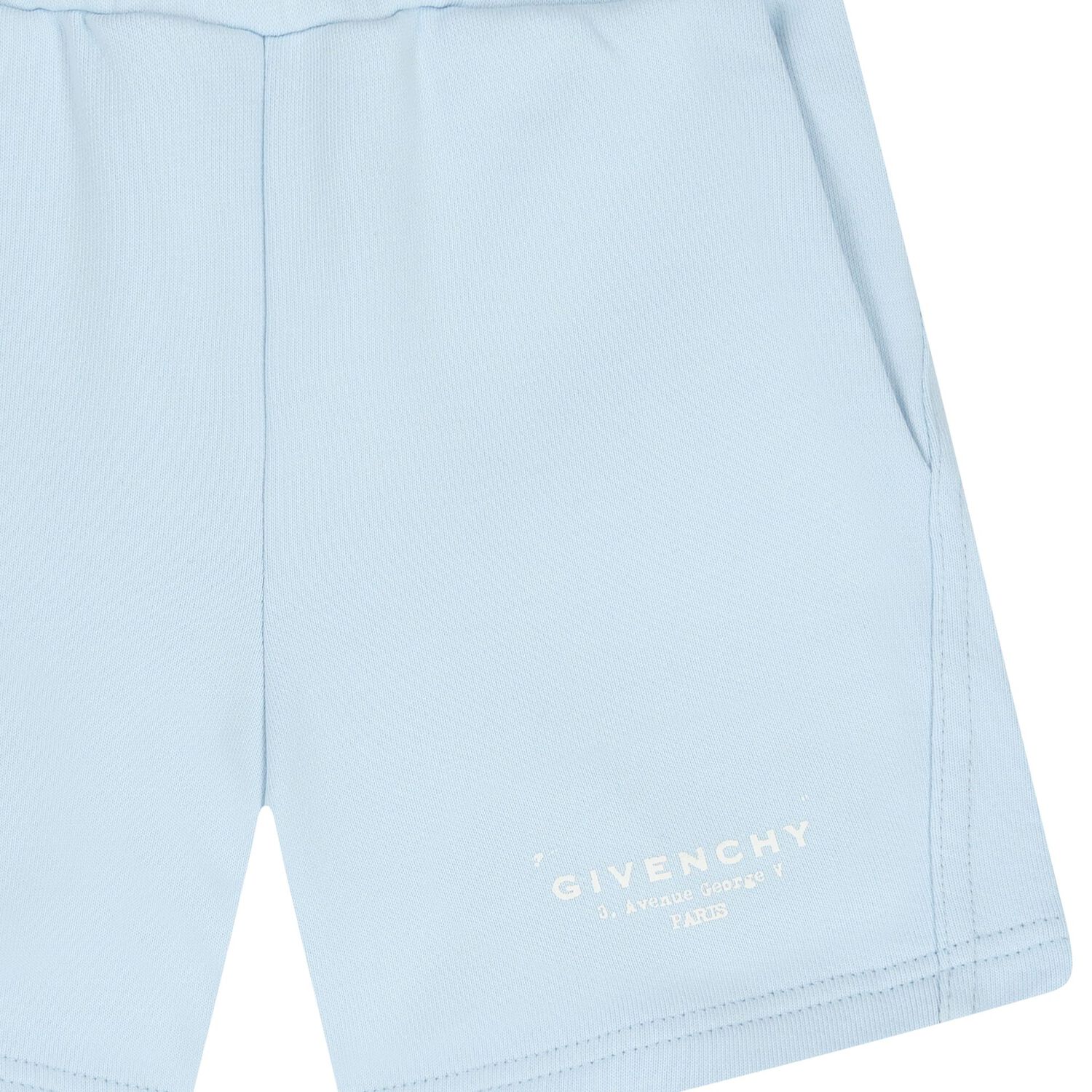 Younger Boys Blue Logo Shorts, 1, hi-res