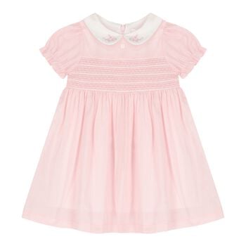 Baby Girls Pink Smocked Dress