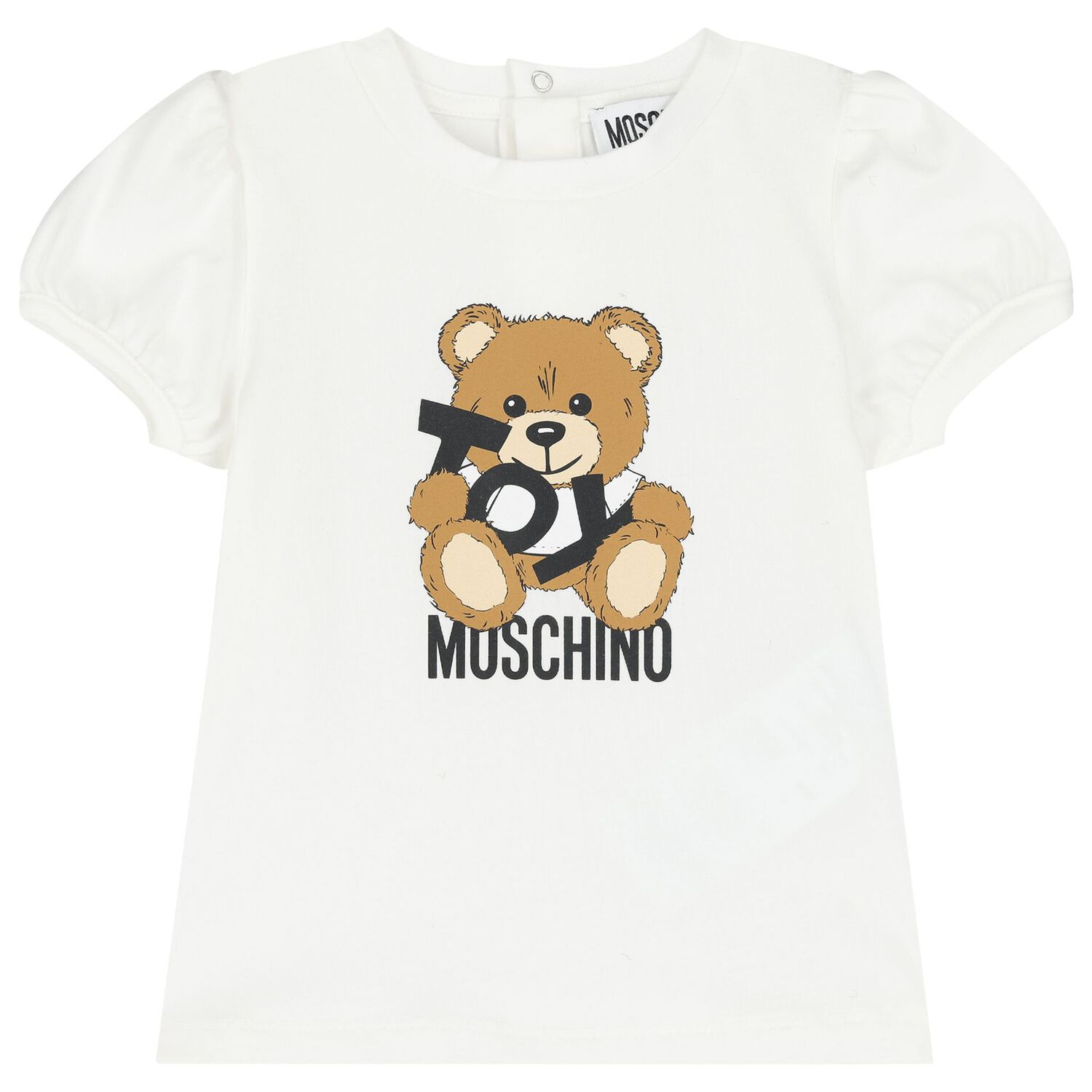 Younger Girls Ivory & Pink Teddy Bear Logo Shorts Set, 2, hi-res image number null