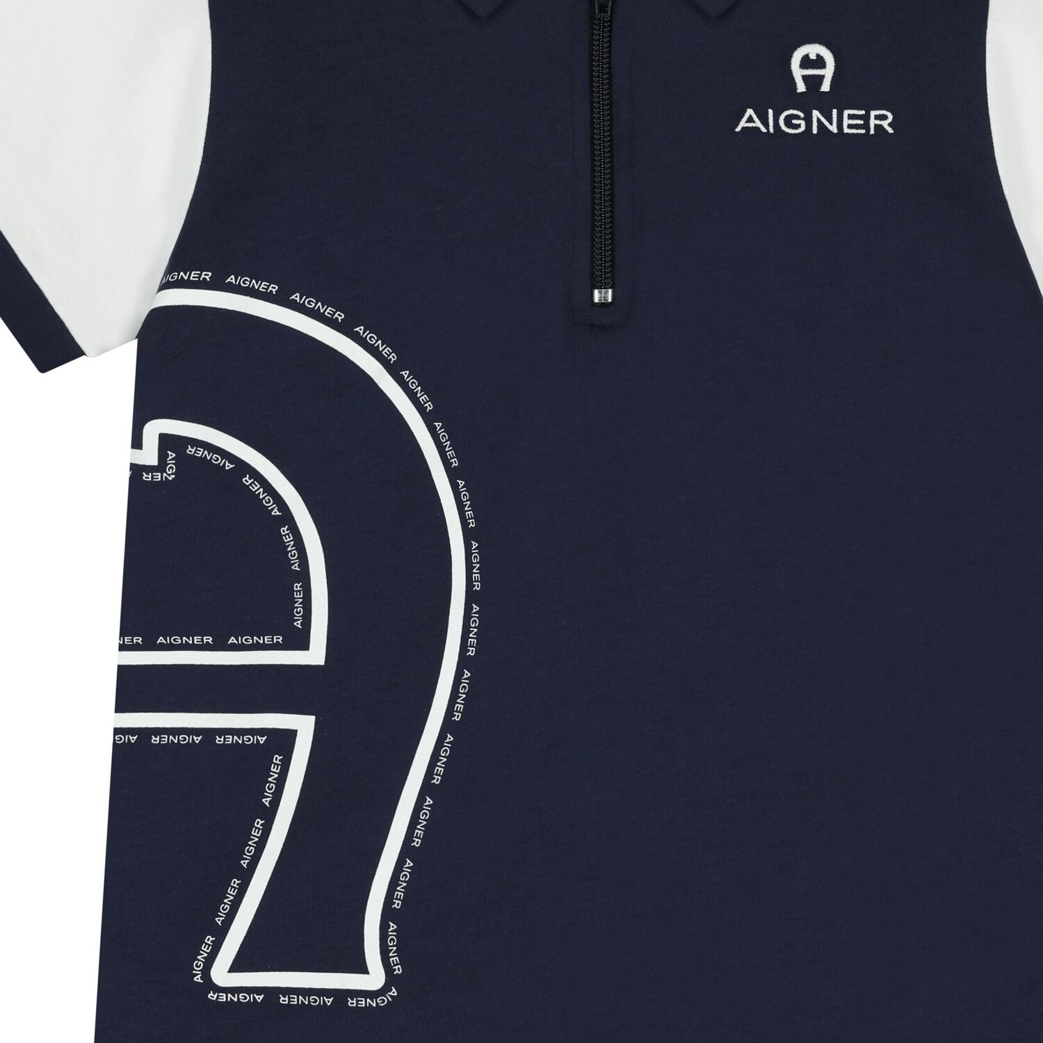 Boys Navy Blue Logo Polo Shirt, 1, hi-res