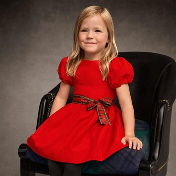 Girls Red Logo Dress