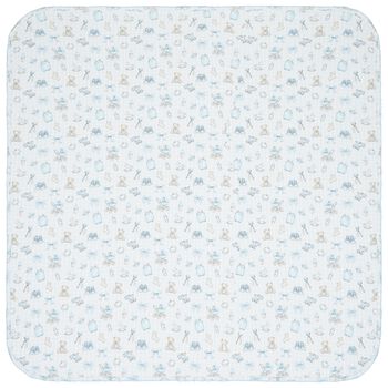Baby Boys Blue Fancy Print Blanket