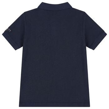 Boys Navy Blue Logo Polo Shirt