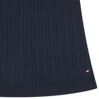 Girls Navy Blue Knitted Skirt, 1, hi-res