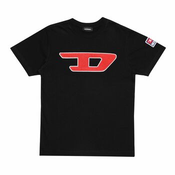 Black Logo Cotton T-Shirt