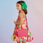 حقيبة جلد بالشعار باللون الوردي, 3, hi-res