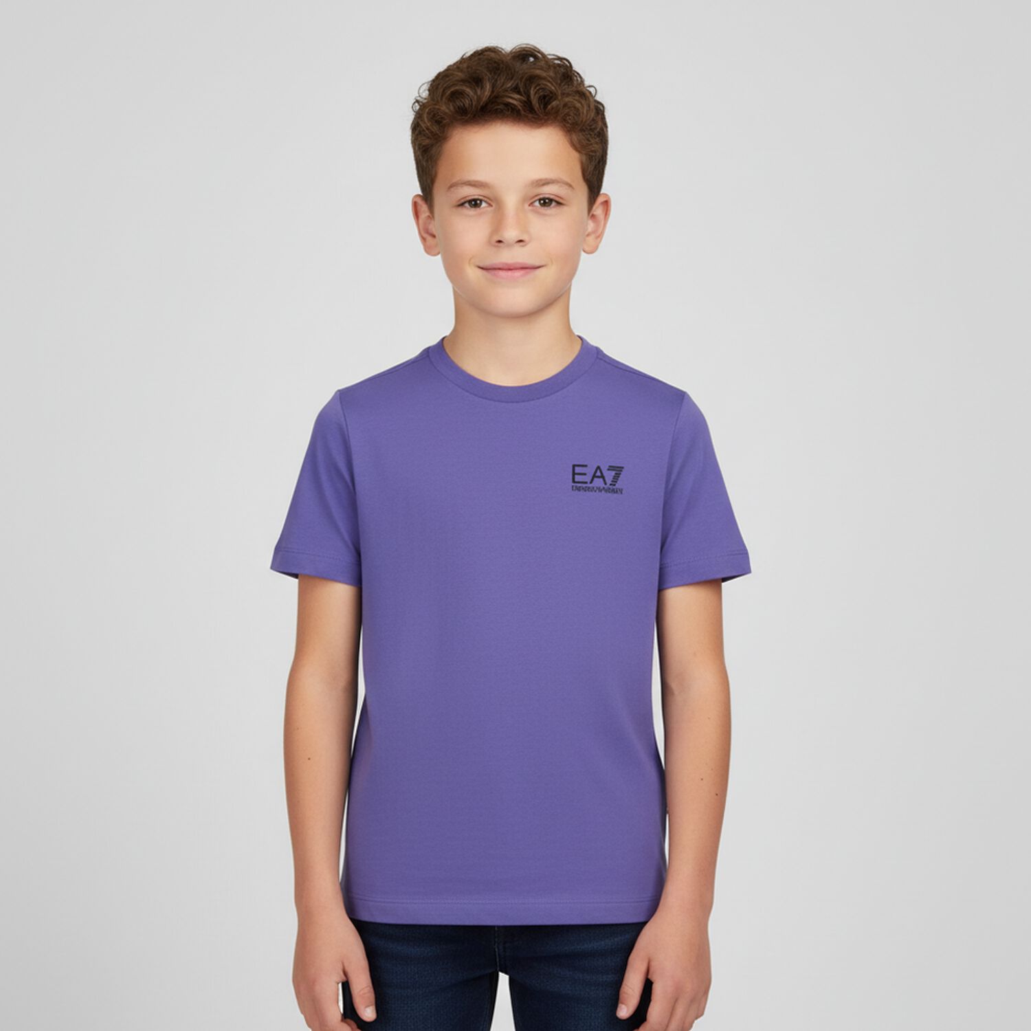 Boys Purple Logo T-Shirt, 4, hi-res