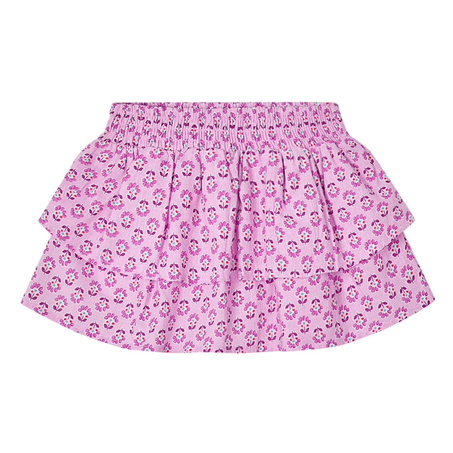Girls Purple Floral Skirt, 1, hi-res image number null