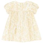 Younger Girls White & Beige Barocco Dress Set, 1, hi-res