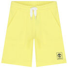 Boys Yellow Logo Shorts, 3, hi-res