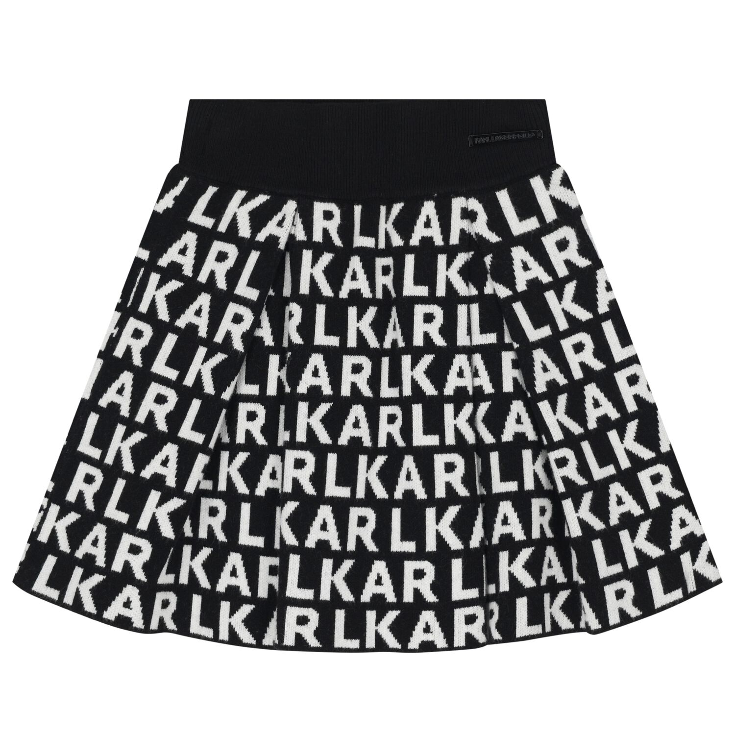 Girls Black & White Logo Skirt, 1, hi-res