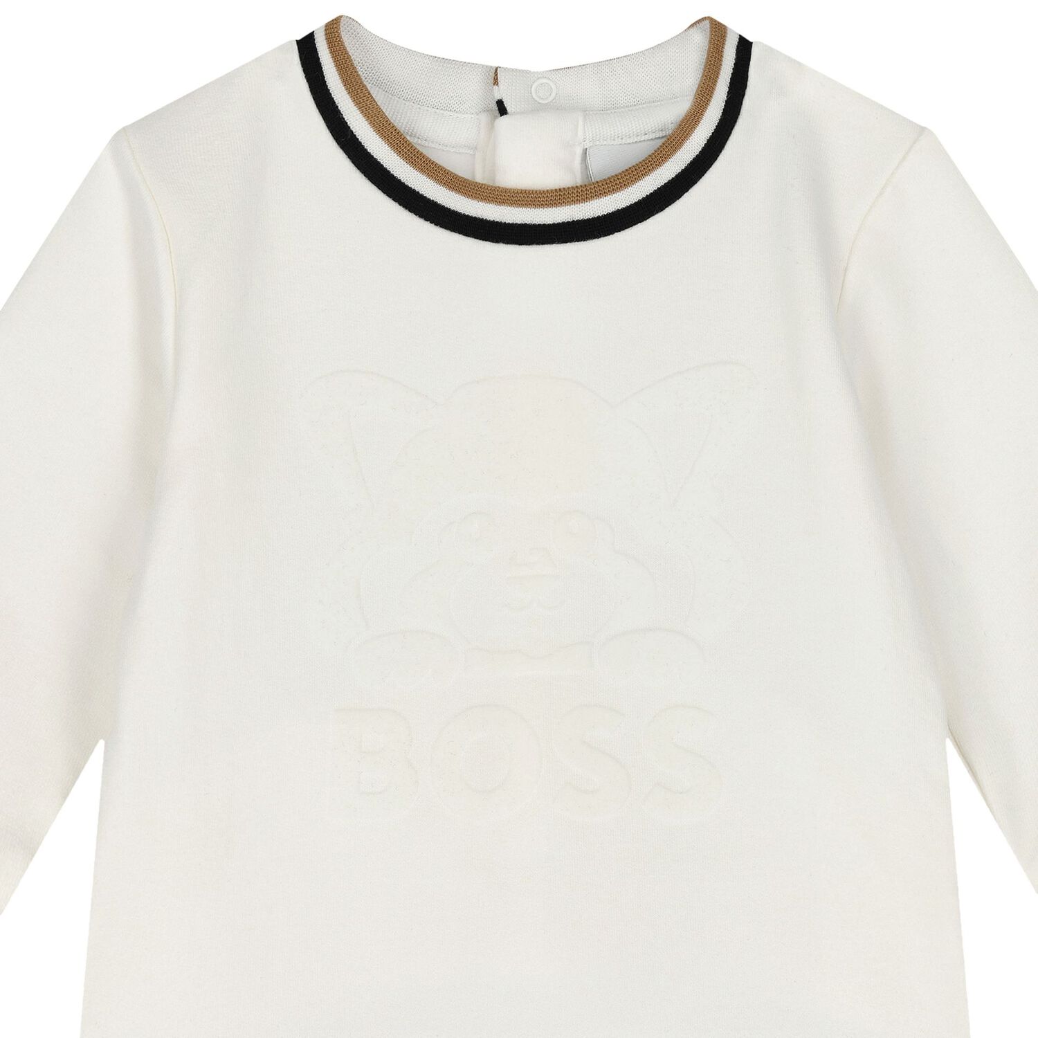 طقم هدايا أفرول بالشعار باللون العاجي, 1, hi-res image number null