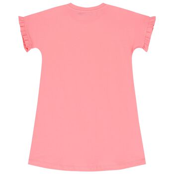 Girls Pink Logo Bag Dress