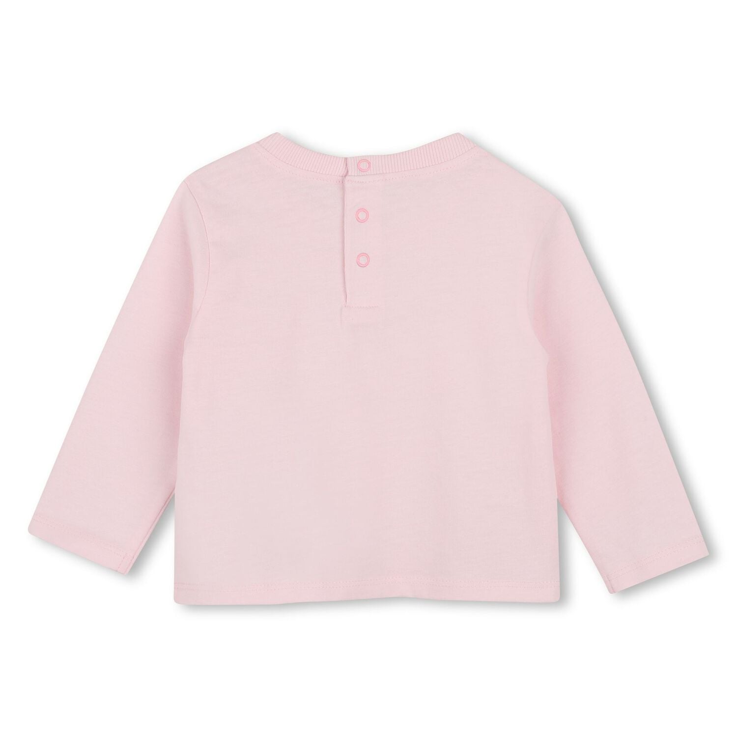 Younger Girls Pink Heart Long Sleeve Top, 1, hi-res