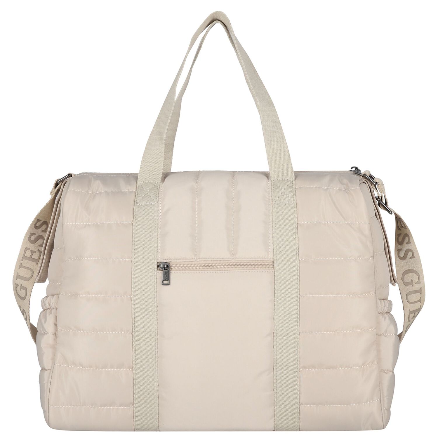 حقيبة تغيير حفاضات الأطفال المبطنة بشعار دب تيدي باللون البيج, 1, hi-res image number null