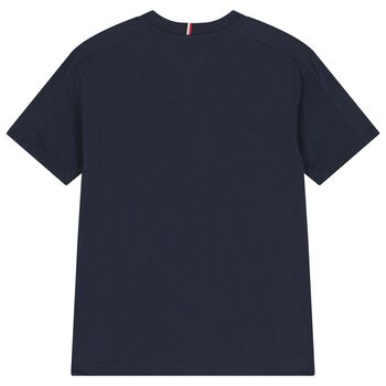 Boys Navy Blue Logo T-Shirt