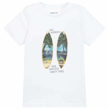 Boys White Holographic T-Shirt