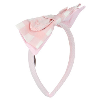 Younger Girls Pink Bow Headband