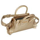 Girls Gold Ruffled Handbag, 1, hi-res
