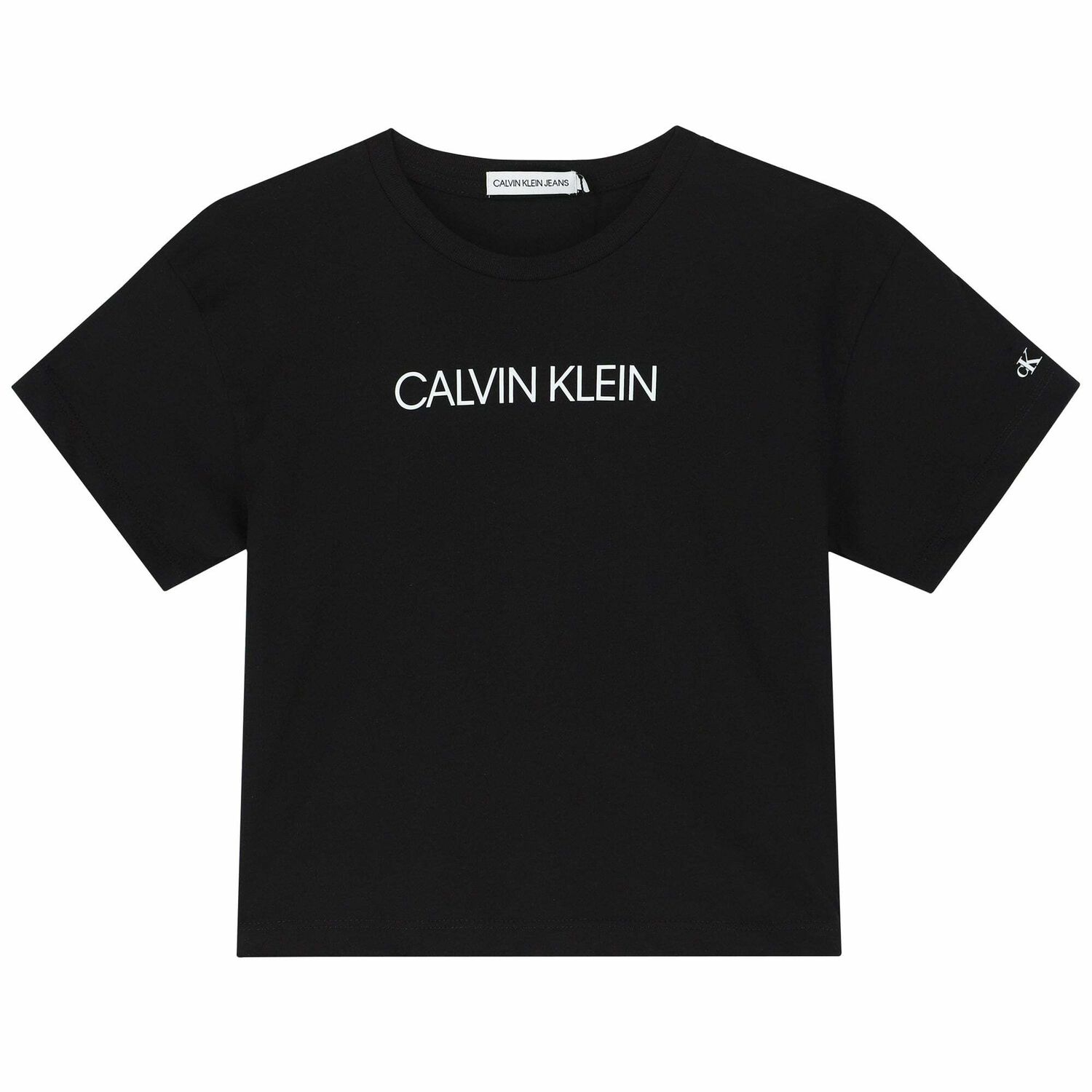 Girls Black Logo T-Shirt, 3, hi-res image number null