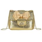 حقيبة يد فيونكة باللون الذهبي للبنات, 2, hi-res