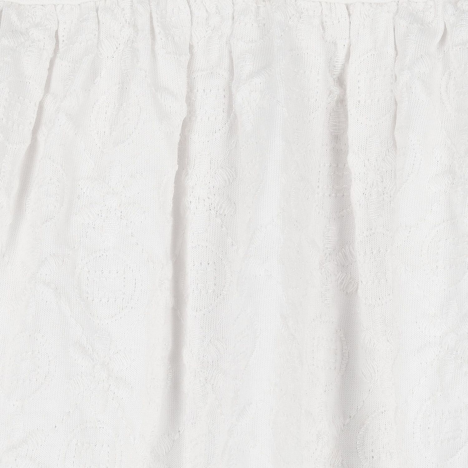 Girls White Cotton Broderie Polo Dress, 2, hi-res image number null