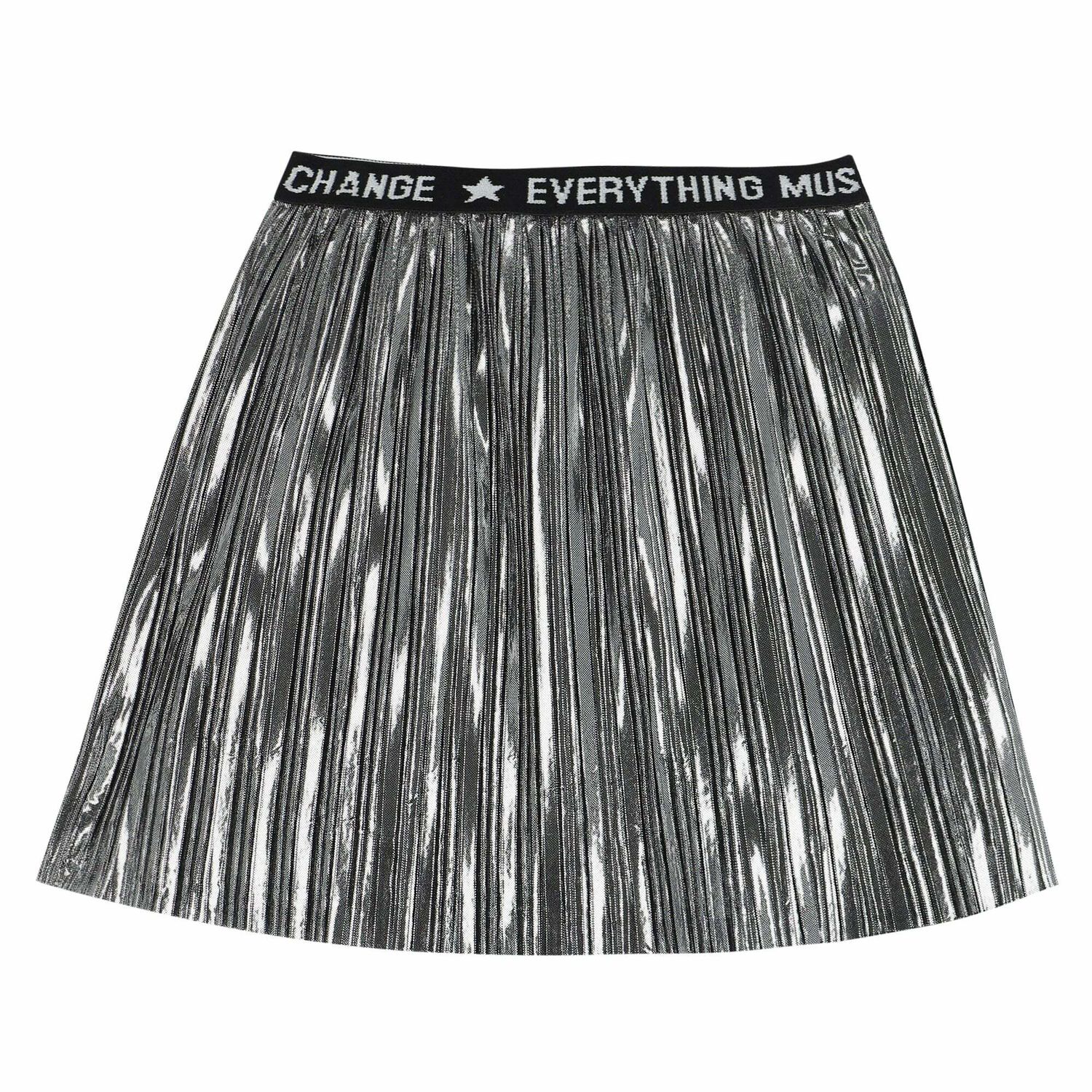 طقم تنورة باللون الفضى وتوب باللون الاسود, 1, hi-res image number null