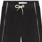 Girls Black Logo Trousers, 1, hi-res