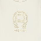 Ivory & Gold Logo Babygrow, 1, hi-res