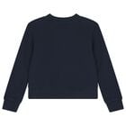 Girls Navy Blue Logo Sweatshirt, 1, hi-res