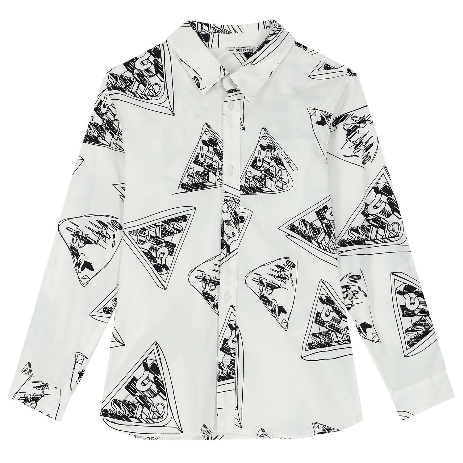 قميص أولاد بالشعار باللون الأبيض, 1, hi-res image number null