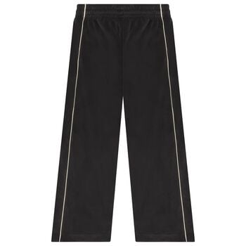 Girls Black Logo Trousers