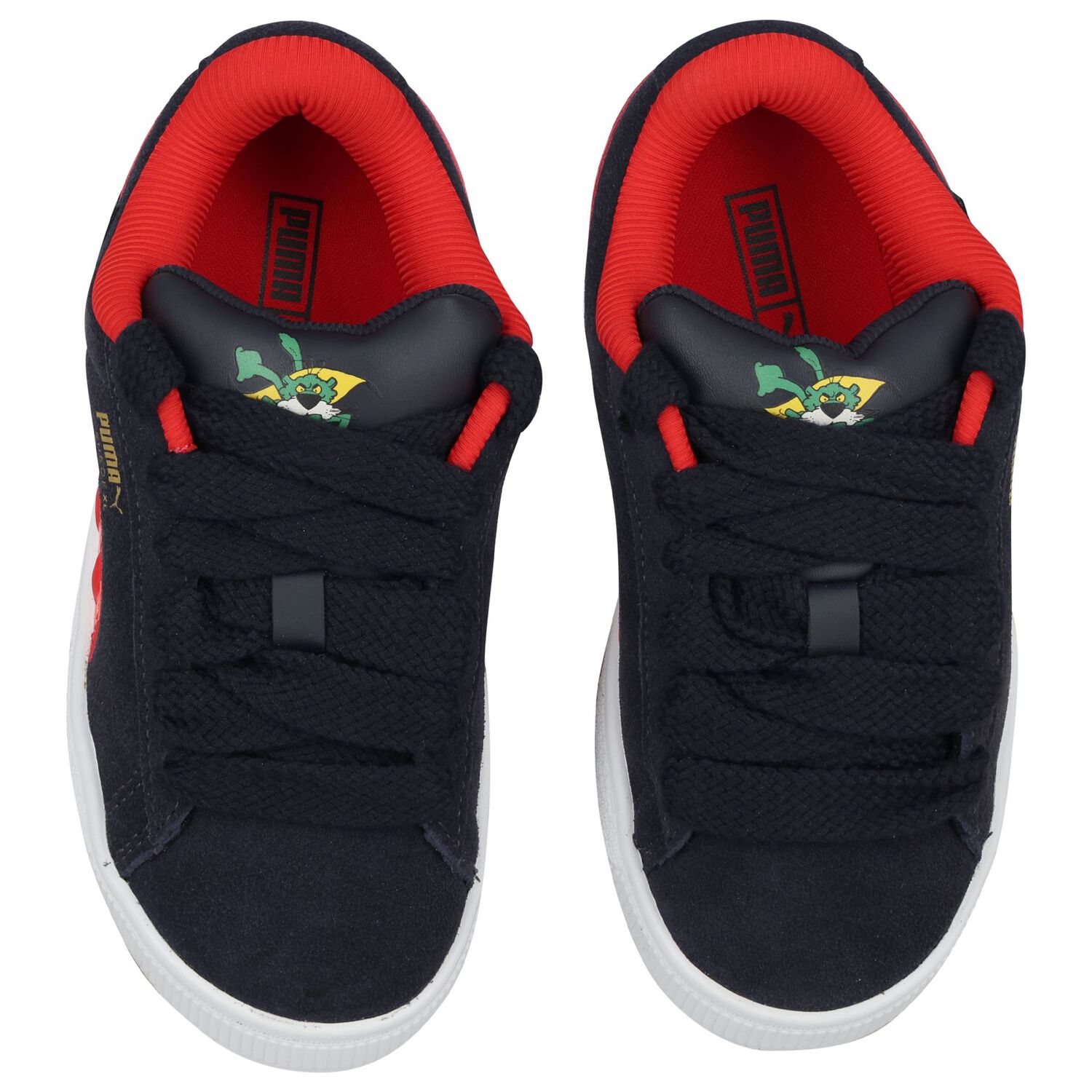 حذاء رياضي من سوبر بوما من جلد الغزال باللون الازرق الداكن للاولاد , 1, hi-res