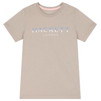 Boys Beige Logo T-Shirt