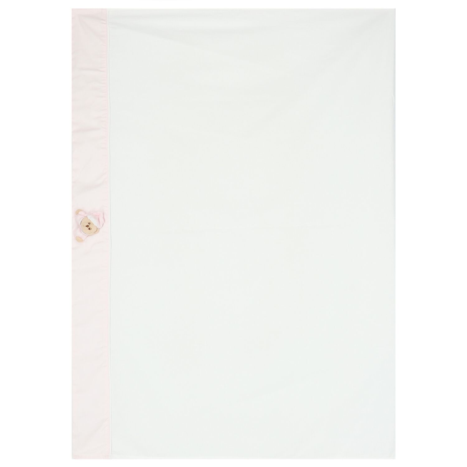 Baby Girls White & Pink Teddy Bear Blanket Set, 2, hi-res image number null