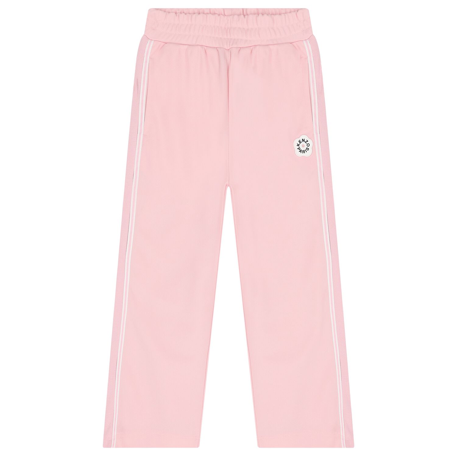 Girls Pink Bokeh Flower Logo Trousers, 1, hi-res