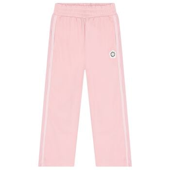 Girls Pink Bokeh Flower Logo Trousers