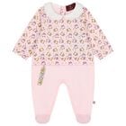 Baby Girls Pink Teddy Bear Logo Babygrow, 1, hi-res