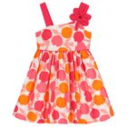 Girls Pink & Orange Flower Dress, 1, hi-res